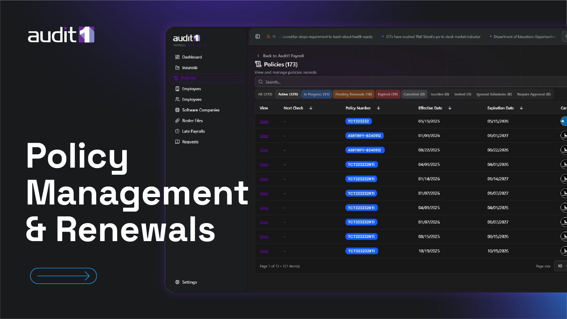 Policy Management & Renewals